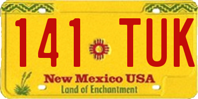 NM license plate 141TUK