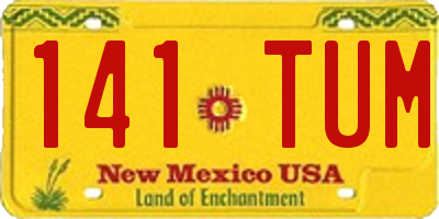 NM license plate 141TUM