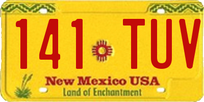 NM license plate 141TUV