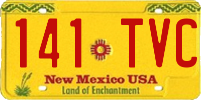 NM license plate 141TVC