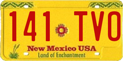 NM license plate 141TVO