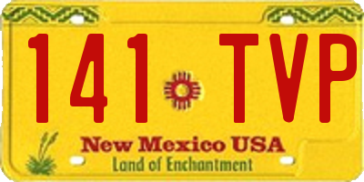 NM license plate 141TVP