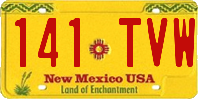 NM license plate 141TVW