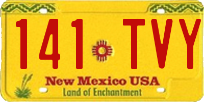 NM license plate 141TVY
