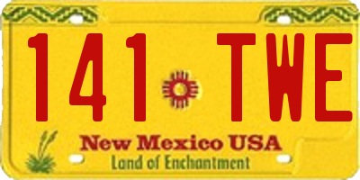 NM license plate 141TWE
