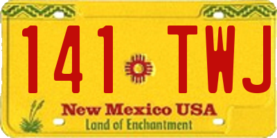 NM license plate 141TWJ