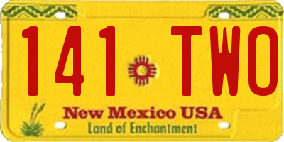 NM license plate 141TWO