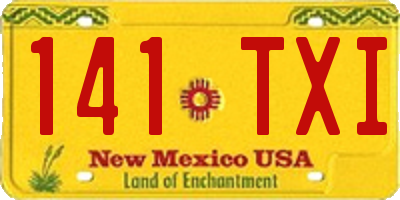 NM license plate 141TXI
