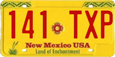 NM license plate 141TXP