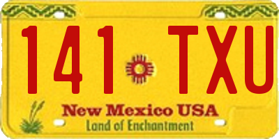 NM license plate 141TXU