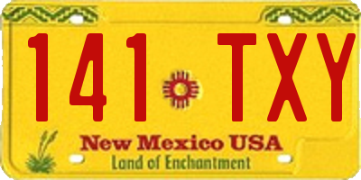NM license plate 141TXY
