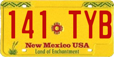 NM license plate 141TYB