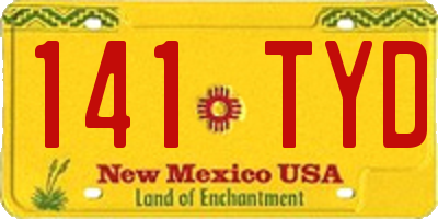 NM license plate 141TYD