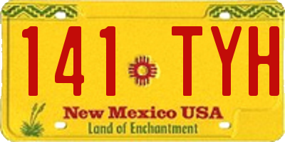 NM license plate 141TYH