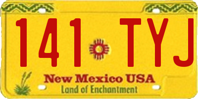 NM license plate 141TYJ