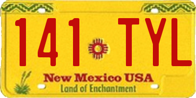 NM license plate 141TYL