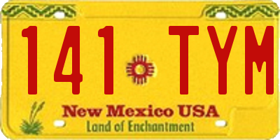 NM license plate 141TYM