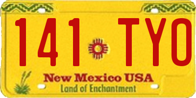 NM license plate 141TYO
