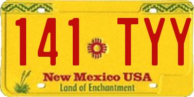 NM license plate 141TYY