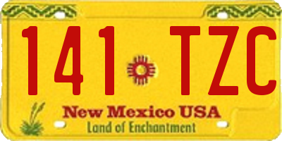 NM license plate 141TZC