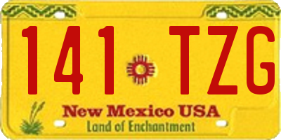 NM license plate 141TZG