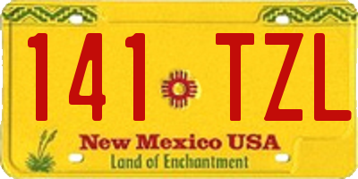 NM license plate 141TZL
