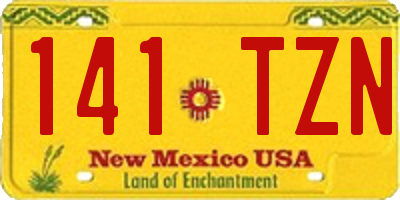 NM license plate 141TZN