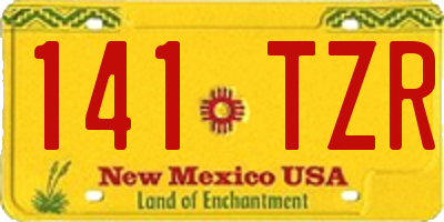 NM license plate 141TZR