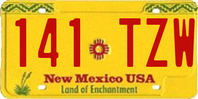 NM license plate 141TZW