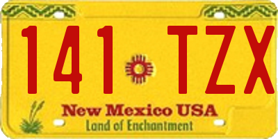 NM license plate 141TZX