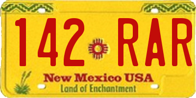 NM license plate 142RAR