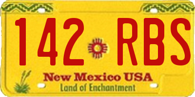 NM license plate 142RBS