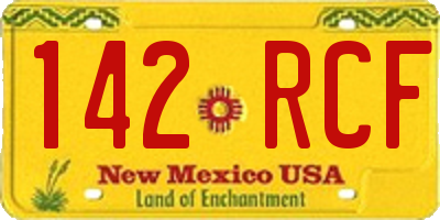 NM license plate 142RCF