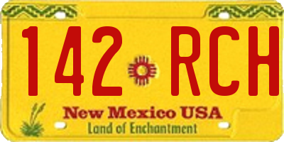 NM license plate 142RCH
