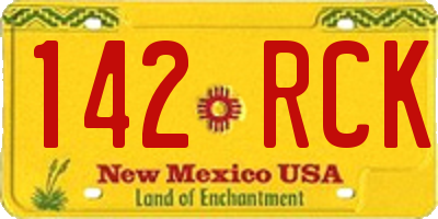 NM license plate 142RCK
