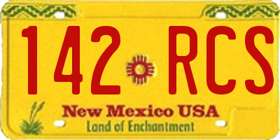 NM license plate 142RCS