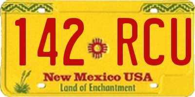 NM license plate 142RCU