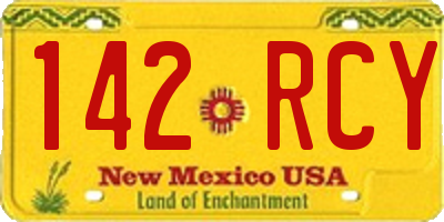 NM license plate 142RCY