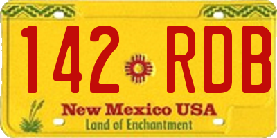 NM license plate 142RDB