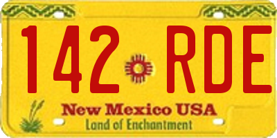 NM license plate 142RDE