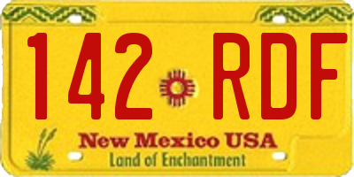 NM license plate 142RDF