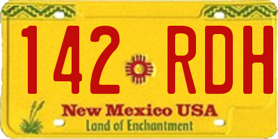 NM license plate 142RDH