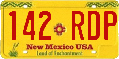 NM license plate 142RDP