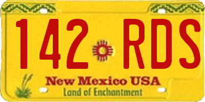 NM license plate 142RDS