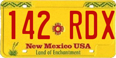 NM license plate 142RDX