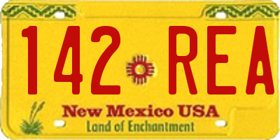 NM license plate 142REA