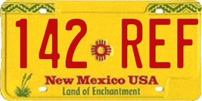 NM license plate 142REF