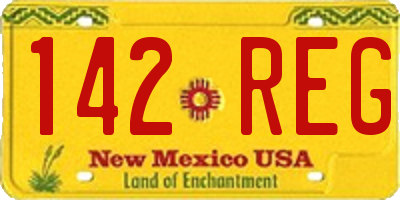 NM license plate 142REG