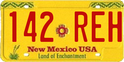 NM license plate 142REH