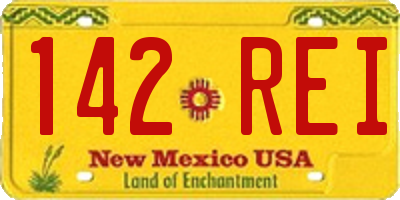 NM license plate 142REI